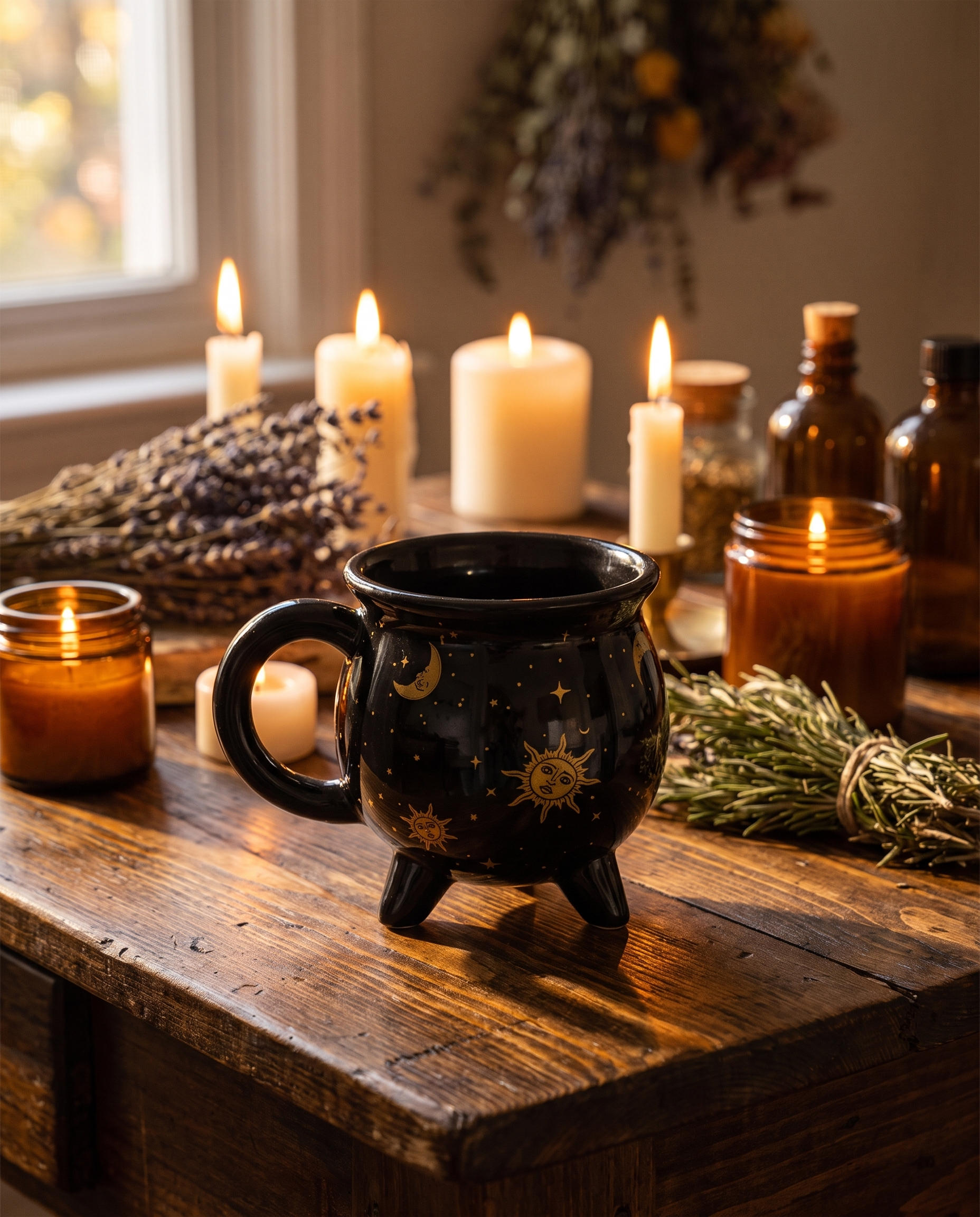 Cauldron mug on a kitchen counter