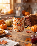Autumn mug lifted off a harvest table